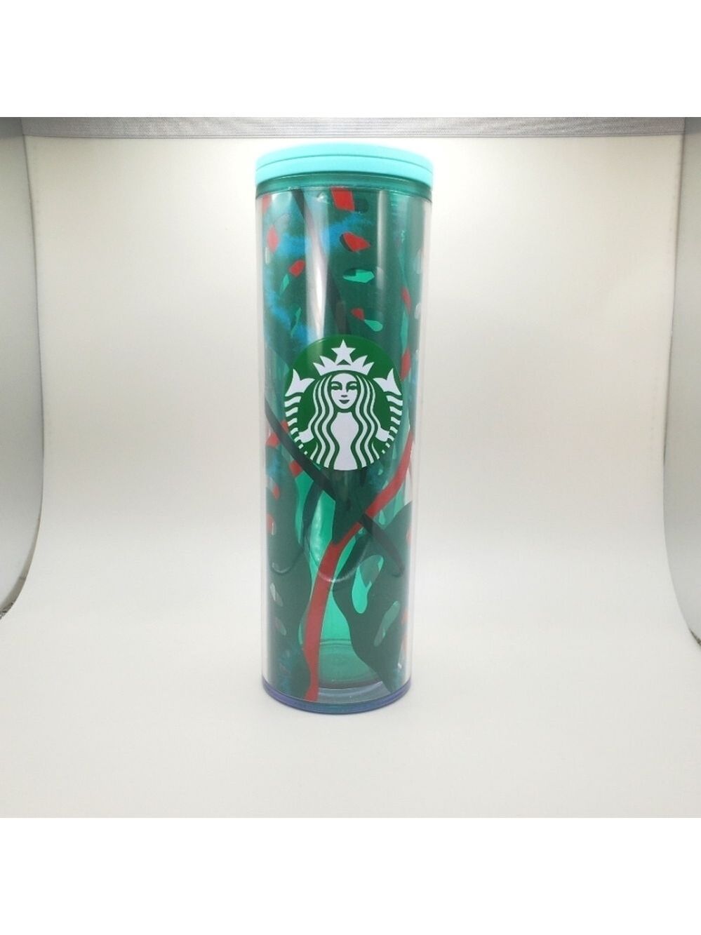 Starbucks 16oz Hot Tumbler Tropical Leaf Design Twist Top